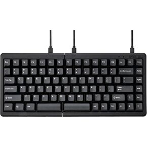 MD770 Classic Black/WF, TKL Ergonomic Mechanical Keyboard, Cherry MX, Split-Alice Layout, PBT DoubleShot Keycap, Mac/Windows OS Compatible (Blue)