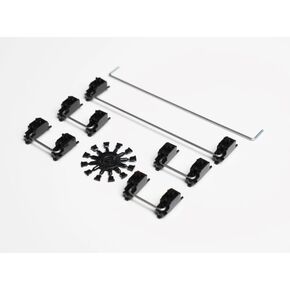 TX Clip-in PCB Mounted Stabilizers, Lubed and Wire Balanced, for 60/87% Mechanical Keyboards (6.25u Regular Version, 1.6T PCB Sizing)