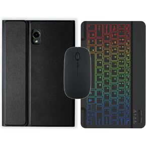 Keyboard Case for Samsung Galaxy Tab Active 2/3/5 (SM-T390/SM-T395/SM-X300/X306B/T570/T575) Removable Wireless Bluetooth Keyboard Built-in Pen Holder (Black Case,Single Case)