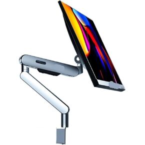 Monitor Arm Desk Stand 17" - 34" Weight Up to 19.8 lbs (9 kg) Screen Stand Adjustable 360° Rotation AM400B Monitor(Silver Monitor Arm)