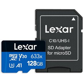 Lexar microSDXC Card 128GB UHS-I High-Performance 633x U3 100MB/s
