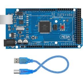 MEGA R3 Board ATmega 2560 with USB Cable, MEGA 2560 R3 Development Board Compatible with Arduino - Improved Version