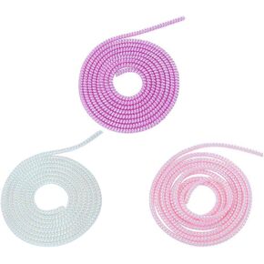 Cable Protector, 1.55M Spiral Data Cable Protective Sleeve, Flexible Cable Wire Protector, Cable Sleeves for Phone Charge Cable, USB Data Cable Accessories, 3Pcs