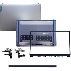 5CB1F36621 5B30S19034 5H50S29036 5CB1F36618 Replacement Laptop LCD Back Cover Top Case Rear Lid and Front Bezel Frame with Hinges Cover and Hinges for Lenovo IdeaPad 1 15ADA7 1 15AMN7 Silver