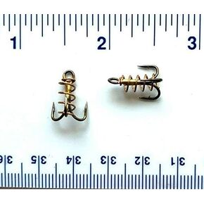 50 Gerry's Tackle 2X Strength Bronze Dough Bait Treble Hooks Size 10
