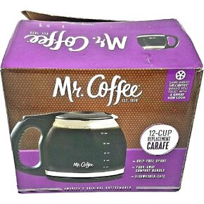 Mr. Coffee Replacement 12-Cup Glass Carafe, White -