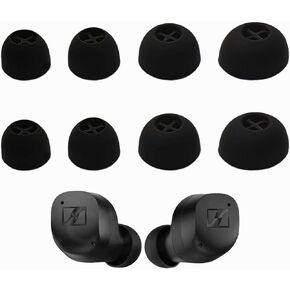 أطراف الأذن متوافقة مع Sennheiser Momentum 3 استبدال أذن السيليكون الناعمة تغطي سماعات الأذن مضادة للانزلاق ، واضطراب قابلة للغسل في حالة الشحن ، 4 أزواج ، أسود