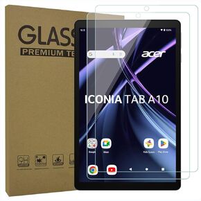 2-Pack Tempered Glass Screen Protector for Acer Iconia Tab A10-21-A43P / A10-21-A7RM / A10-21-A0T7 Tablet 10 Inch, Ultra Clear Transparency Anti-Scratch 9H Hardness Screen Protector