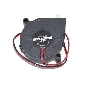 24V/12V 3D Printer Blower Cooling 5015 2-Pin Dual Bearing Cooler Centrifugal DC Fan 5015S for i3 CR-10/10S/Ender3(24V Fan)