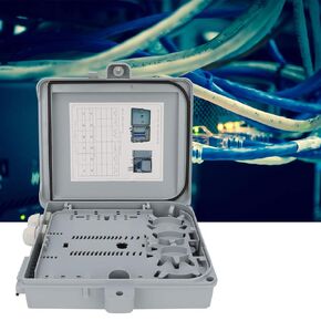 LiebeWH Fiber Optic Distribution Box 12 Core IP65 ABS Fiber Optical Enclosure with Plastic Plate for Optical Splicing Winding