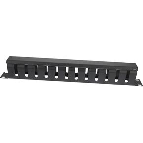 NUOBESTY Metal Horizontal Rack Mount Slots Cable Management Unit for Office and Hotel Networking Easy Installation Detachable Dust Cover Reliable Organization