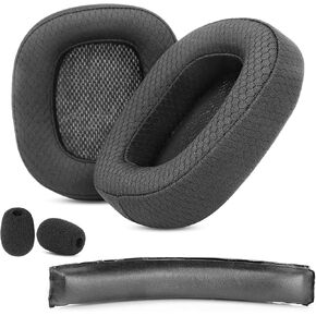 Earpads+Headband Compatible with Logitech G930 G930s G430 G432 Headsets Ear Pads Replacement with Durable & Breathable Fabric/High Density Foam