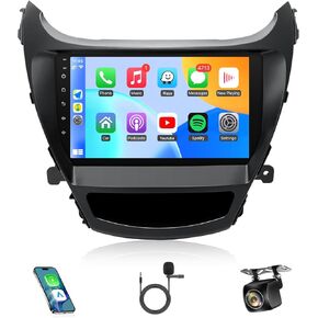 Naifay Android Car Stereo for Hyundai Elantra 2014 2015 2016 Radio, 9inch Touch Screen for Hyundai Elantra Stereo with CarPlay Android Auto Bluetooth FM GPS WiFi Camera Mirrorlink SWC+MIC