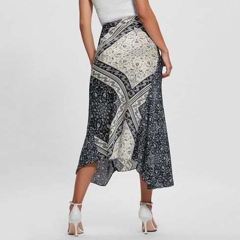 GUESS Women's Katrina Asymmetric Skirt, Sashiko Square Bandana in Kuwait