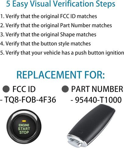 Smart Key for Hyundai Genesis G80 2021, Alliskeys 8-Buttons Proximity Key Fob Replacement for Hyundai Genesis G80 2021 TQ8-FOB-4F35 95440-T1200 in Saudi Arabia