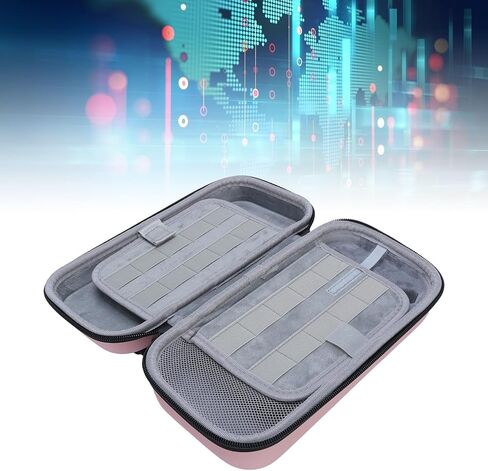 ciciglow Carry Case for Switch and for Switch OLED Console, Protective Hard Portable Travel Case with 20 Game Card Slots, EVA PU Handheld Game Console Carrying Pouch Storage Bag (Dark Blue) in Saudi Arabia
