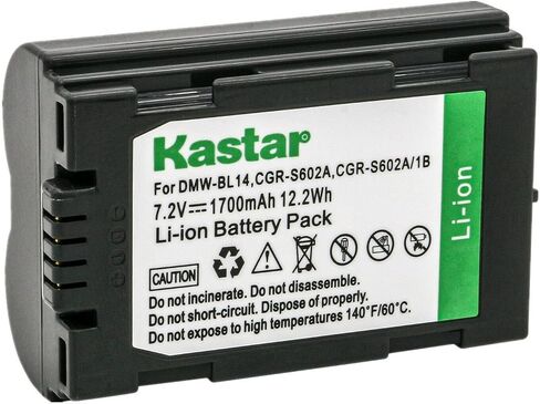 Kastar CGR-S602A Battery 2-Pack Replacement for Panasonic Lumix DMC-LC1EG-K, Lumix DMC-LC40, Lumix DMC-LC40A-K, Lumix DMC-LC40B, Lumix DMC-LC40D, Lumix DMC-LC40K, Lumix DMC-LC40S Camera in Saudi Arabia