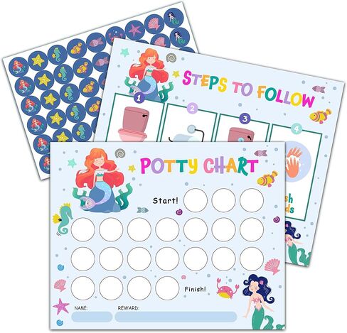 Dinosaur Potty Training Sticker Chart, 10 Potty Charts with 216 Round Stickers & 1 Instruction Sheet, Potty Reward Sticker Chart for Toddlers Boys - A21 in Saudi Arabia