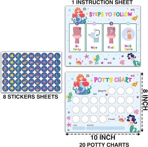 Dinosaur Potty Training Sticker Chart, 10 Potty Charts with 216 Round Stickers & 1 Instruction Sheet, Potty Reward Sticker Chart for Toddlers Boys - A21 in Saudi Arabia