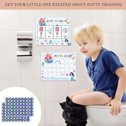 Dinosaur Potty Training Sticker Chart, 10 Potty Charts with 216 Round Stickers & 1 Instruction Sheet, Potty Reward Sticker Chart for Toddlers Boys - A21 in Saudi Arabia