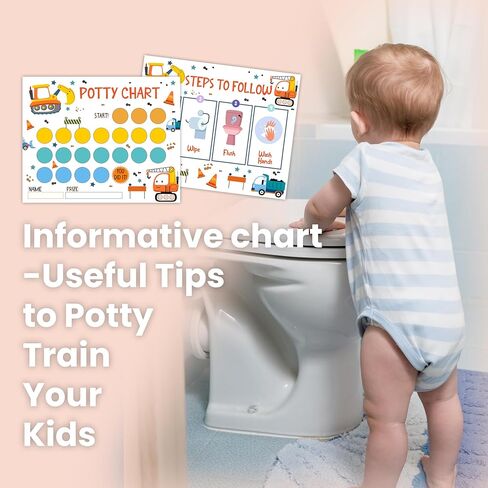 Dinosaur Potty Training Sticker Chart, 10 Potty Charts with 216 Round Stickers & 1 Instruction Sheet, Potty Reward Sticker Chart for Toddlers Boys - A21 in Kuwait