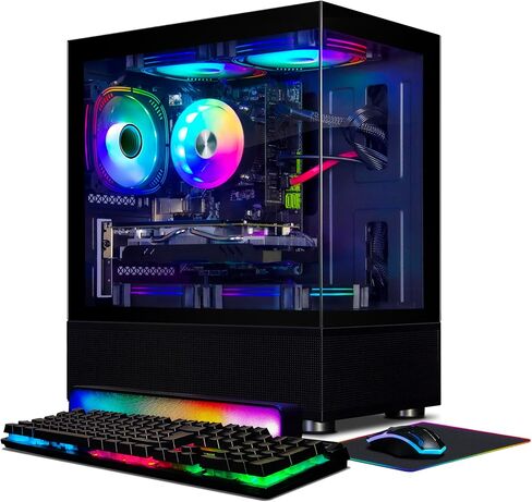 كمبيوتر سطح المكتب STGAubron-Gaming PC-RX 560 4GB-Intel i7 Xeon E5 3.0 جيجا هرتز - 16 جيجا رام - 512 جيجا SSD WiFi BT-5.0، W10H64، RGB Fanx3، لوحة مفاتيح RGB وماوس ولوحة ماوس - برج كمبيوتر للألعاب، والبث in Kuwait