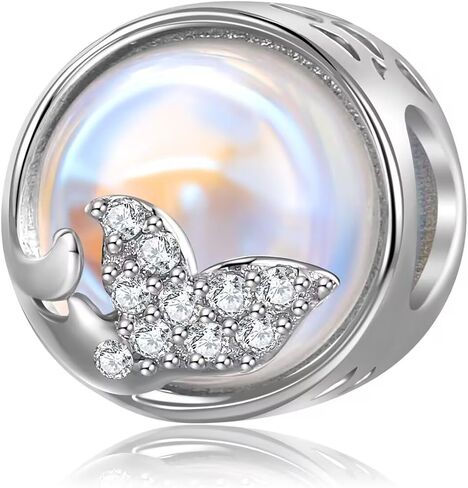 925 فضة استرليني ريش ملاك الجناح شكل قلب سحر الخرزة صالح الأوروبي سوار قلادة in Kuwait