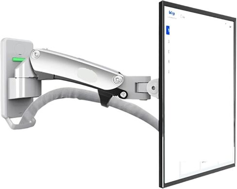 F120 17-27 Inch Gas Spring TV Wall Mount LCD Monitor Stand Aluminum Arm Stand Silver Black(Silver Grey) in Saudi Arabia