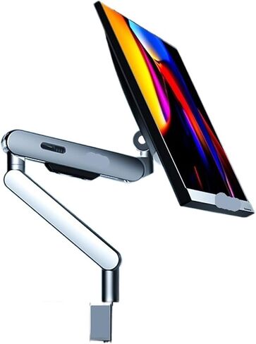 حامل مكتب Arm Arm Stand 17 " - 34" وزن يصل إلى 19.8 رطل (9 كيلوغرام) شاشة حامل قابل للتعديل 360 ° Rotation AM400B (ذراع مراقبة الفضة) in Kuwait