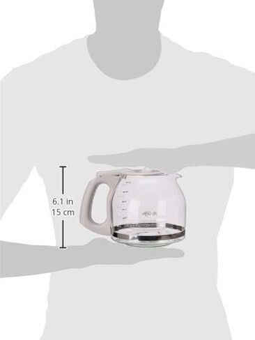 Mr. Coffee Replacement 12-Cup Glass Carafe, White - in Saudi Arabia