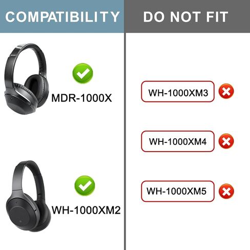 طقم وسادة headstrap استبدال SOPROM لـ Sony WH-1000XM2 (WH1000XM2) ، سماعات MDR-1000X (MDR1000X) ، تركيب DIY سهل (أسود) in Kuwait