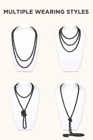 BABEYOND 1920s Accessories for Women - Flapper Feather Headband Headpiece for Women Pearl Bracelet Necklace Gloves in Saudi Arabia