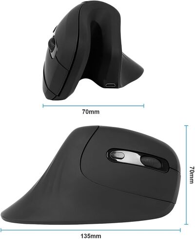Ergonomic Mouse, 2.4g Wireless Vertical Mouse, Ergo Mouse with Mute Click, USB-C Rechargeable Mice for Windows, Mac OS, PC/Notebook/Laptop (2.4Ghz Wireless) in Saudi Arabia