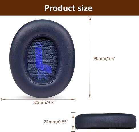 منصات الأذن البديلة ، المتوافقة مع سماعات الرأس JBL E65/Live 650/Live 660/Duet NC Over-Ear. جلد بروتين ناعم جديد جنبا إلى جنب مع رغوة ذاكرة عالية الكثافة ، وسادات الأذن البديلة (الأزرق) in Kuwait