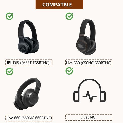 منصات الأذن البديلة ، المتوافقة مع سماعات الرأس JBL E65/Live 650/Live 660/Duet NC Over-Ear. جلد بروتين ناعم جديد جنبا إلى جنب مع رغوة ذاكرة عالية الكثافة ، وسادات الأذن البديلة (الأزرق) in Kuwait