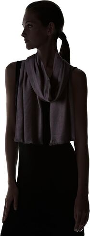 Calvin Klein Women's Solid Satin Feel Pashmina, Heathered Almond, One Size in Kuwait