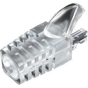 50pcs Cat5E CAT6 RJ45 Ethernet Network Cable Strain Relief Boots Cable Connector Plug Cover (Color : Transparent)