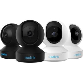 REOLINK E1 Pro(Black+White 2 Pack Bundle) PT Wi-Fi Indoor Camera for Baby & Pet Monitoring, Auto Tracking, 5MP Night Vision Enhanced by F1.6 Aperture, Person/Pet/Baby Crying Detection, 2.4/5GHz Wi-Fi
