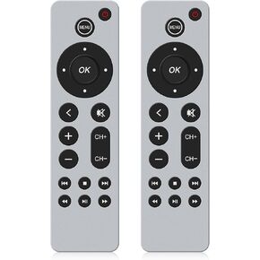 2PC Universal Replacement Control for Aple-TV-4K-Remote Control, for Aple TV 4K/HD(1,2,3,4,5 Gen) (NO Voice)