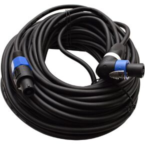 Seismic Audio - TW12SRT75 - 75 Foot Speakon to Right Angle Speakon PA/DJ Speaker Cable - 2 Conductor - 12 Guage