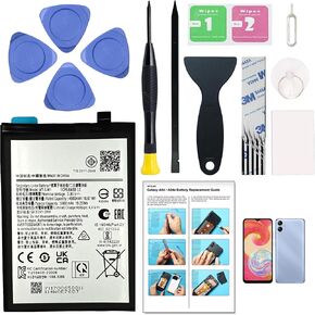 for Galaxy A04 / A04e Battery Replacement Kit, High-Capacity Li-ion Battery for WT-S-W1, with Toolkit & Manual