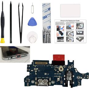Charging Port Replacement Kit Compatible with Galaxy A15 5G US Version, Dock Board USB-C Connector Only for Galaxy A15 5G SM-A156U, SM-A156U1, SM-A156W, with Instruction Manual, Toolkit