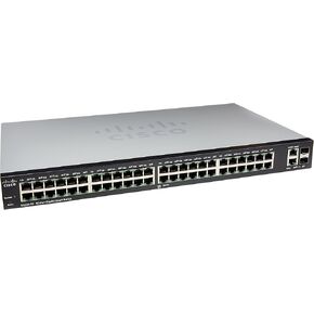 Cisco SG200-50 SLM2048T-NA - SG200 Series 48-Port Gigabit Ethernet - 2 Ports Combo Mini-GBIC Smart Switch (Renewed)