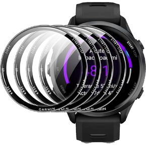 Compatible for Garmin Forerunner 970 47mm/570 47 mm screen protector, Anti-Scratch 3D Full Screen Coverage flim, Case Friendly, HD Ultra, 4 PACK