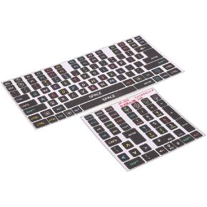 Keyboard Stickers Keycaps Stickers English Keyboard Stickers 2 Pcs Keyboard Stickers PVC Decorative General Desktop Computer Keycaps Stickers for 84 to 108 Keys Keyboard