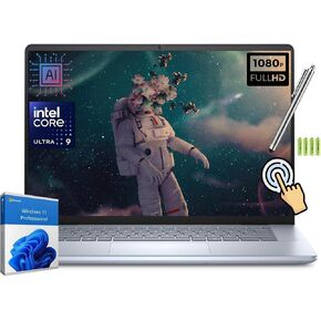 Dell Inspiron 16 Plus Business AI Laptop[Windows 11 Pro], 16" FHD IPS Touchscreen, Intel 16-Core Ultra 9 185H(up to 5.1 GHz), 16GB LPDDR5 RAM 512G SSD, Intel Arc, Backlit KB, w/Stylus Pen&Battery