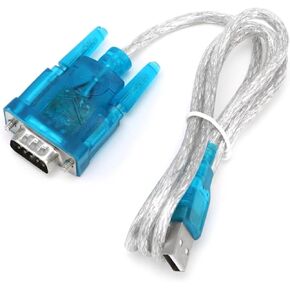 1PC Black USB to RS232 RS-232(DB9) Serial Cable Standard Adapter Converter for PC