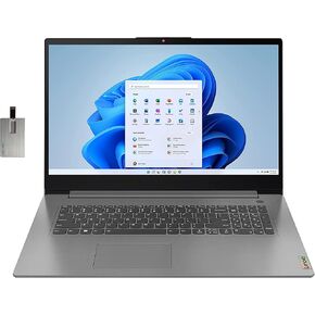 Lenovo 2022 IdeaPad 3 17.3" FHD Travel Laptop, AMD Ryzen 5 5625U, 16GB RAM, 512GB PCle SSD, ‎AMD Radeon Vega 7, 720p Webcam, Fingerprint Reader, ‎Grey, Win 11 Pro, 32GB USB Card (Renewed)