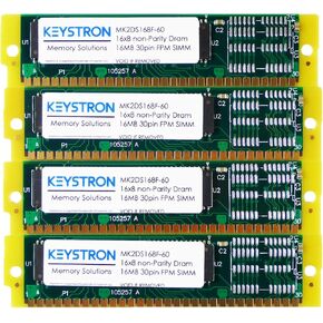 4X 16MB 64MB 30pin Simms RAM Memory 60ns for Apple Performa 600, 600CD, Mac IIsi, IIci (nonparity), IIvi, IIvx, IIcx, Quadra 700, 900, 950, Apple Workgroup Server 95