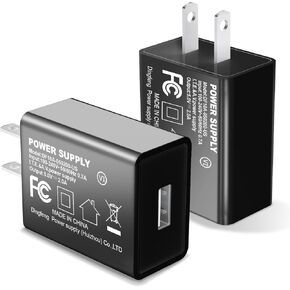USB Wall Charger,5V 2A Power Plug Adapter Box AC Fast Charging Block Cube Brick Home Travel Use for iPhone 13/14/15/16/16 Pro/Pro Max/Plus, XS/XR/X, Watch Series 8/7 2Pack